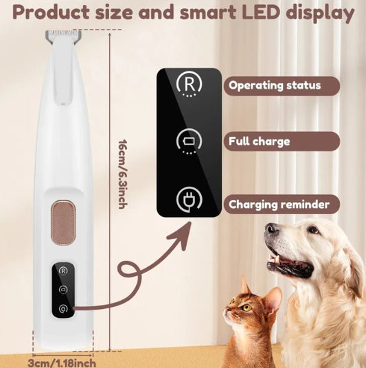 Recortadora de uñas para mascotas con luz LED